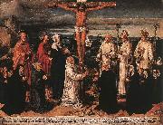 WOENSAM VON WORMS, Anton Christ on the Cross with Carthusian Saints oil on canvas